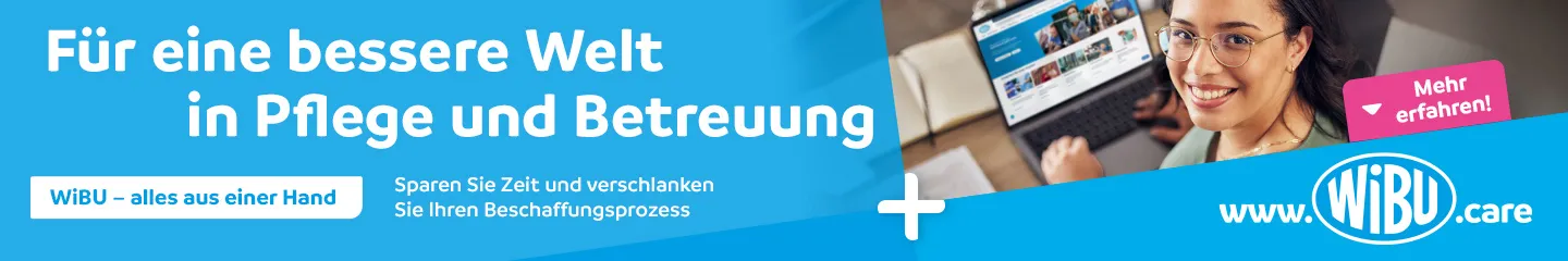 Banner Wibu: Für eine bessere Welt in Pflege und Betreuung