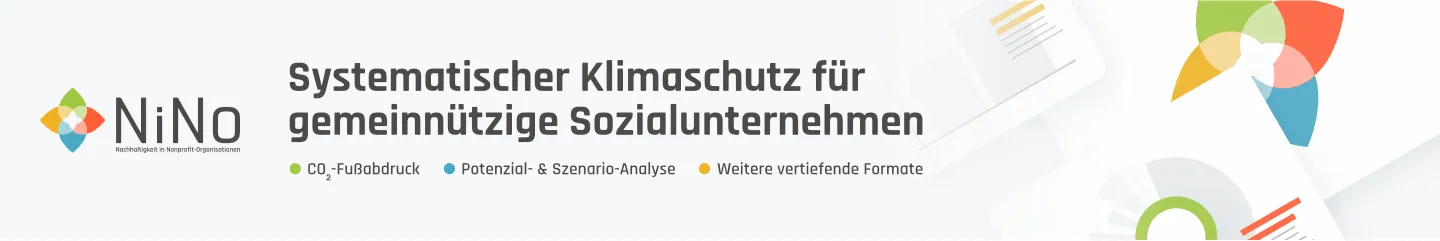 Banner NiNo: Systematischer Klimaschutz für gemeinnützige Unternehmen